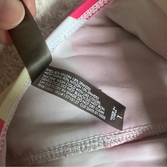 Torrid | Pastel Rainbow Stripe Wireless Scoop Bikini Top | Size 1 - Picture 7 of 10